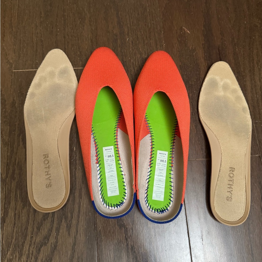 Rothy’s the Almond Demi Mule in Melon size 6.5 EUC - Picture 5 of 5